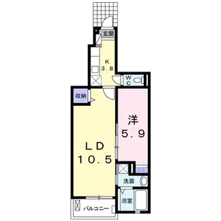 クレメント ゼファー【1階】の間取り