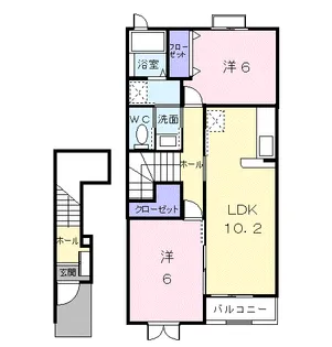 サニーコートA【2階】の間取り