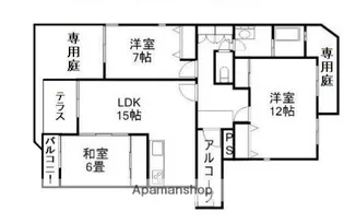コート・ヴィラ九品寺32棟【1階】の間取り