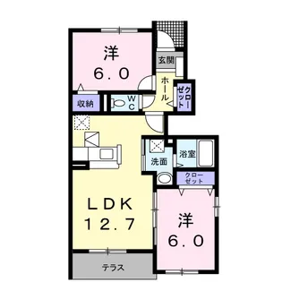 ヴィラ・グレイスⅡ【1階】の間取り