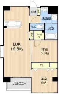 GLC新大江【2階】の間取り