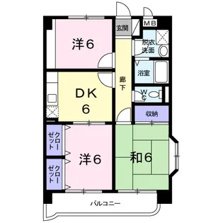 グレース江越【2階】の間取り