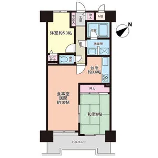 ダイアパレス保田窪【10階】の間取り