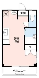 熊本県熊本市中央区船場町下1丁目【アパート】の間取り