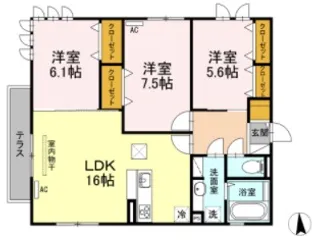 ルボア十禅寺【1階】の間取り