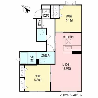 アトラス帯山【1階】の間取り