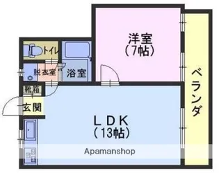 熊本県熊本市中央区新大江1丁目【マンション】の間取り