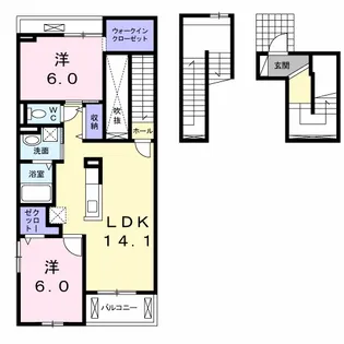シャトレーナ【3階】の間取り