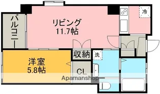 熊本県熊本市中央区水前寺5丁目【マンション】の間取り