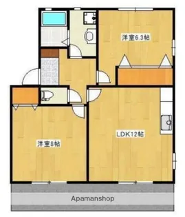 熊本県合志市須屋【アパート】の間取り