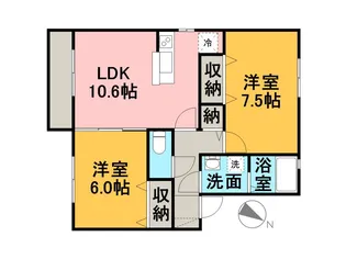 パークハイム B棟【1階】の間取り