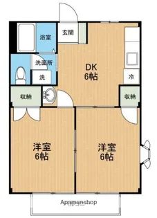 コーポKA【1階】の間取り