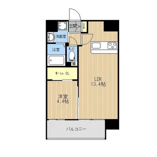 LIBTH坪井アネックス【2階】の間取り