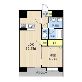 LIBTH錦ケ丘【8階】の間取り