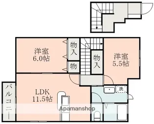 レジデンスウエノ【2階】の間取り