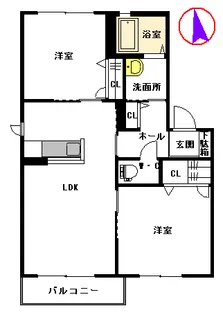 ヴィラ 壱番館【2階】の間取り