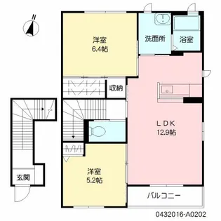 Nグランドール 壱番館【2階】の間取り