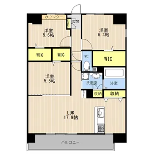LIBTH光の森【13階】の間取り