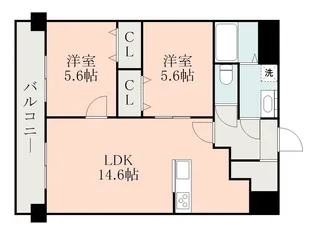 熊本県熊本市北区楡木1丁目【マンション】の間取り
