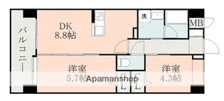 エムズマンション熊本北【10階】の間取り