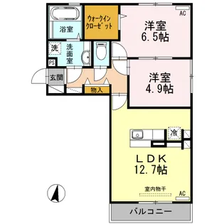 フェリオ・トレ【201号室】の間取り
