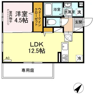 グレース下南部【1階】の間取り