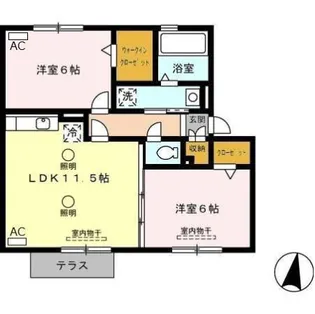 リヴェールコート【1階】の間取り