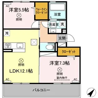 GLANZ.KⅡ【102号室】の間取り