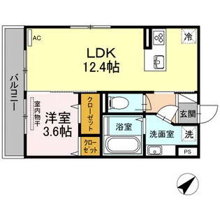 ベルマーレ【3階】の間取り