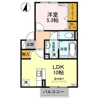グランドソレイユ東野【2階】の間取り
