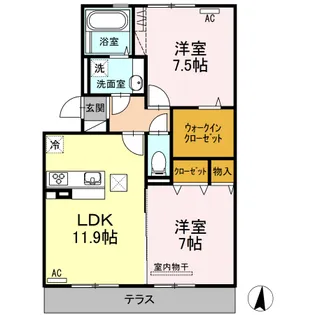 パティオ大津【1階】の間取り