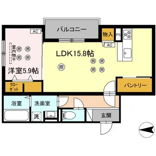 ラルゴ白山通り【2階】の間取り