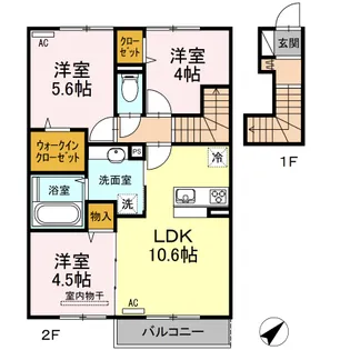 グランヴィア樹【2階】の間取り