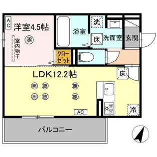 ザ スターリング シンホカ【1階】の間取り