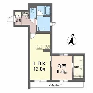 MOANA GARDEN 水前寺【401号室】の間取り