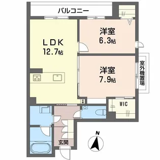 MOANA GARDEN 水前寺【304号室】の間取り
