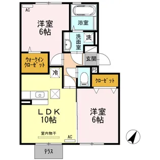 レスプランドル【1階】の間取り
