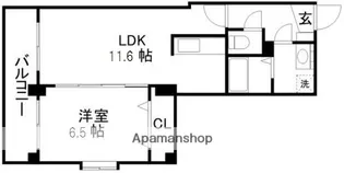 パレス河原町【3階】の間取り