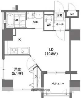 LA CHIC CERISE【9階】の間取り
