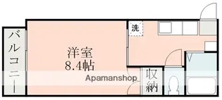 ロフティ黒髪B【1階】の間取り
