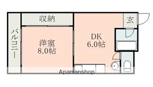 麻生嶋コーポ【3階】の間取り