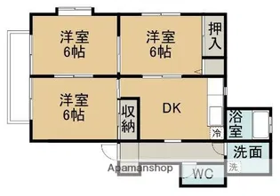 ヴェルテス江津Ⅱ【1階】の間取り