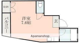熊本県熊本市中央区新屋敷1丁目【マンション】の間取り