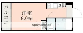 ハウベスト1番館上熊本【5階】の間取り