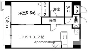 クイール南熊本【8階】の間取り