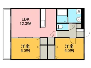 グランディールさくら【4階】の間取り