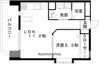 レジディア熊本辛島【9階】の間取り