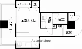 レジディア熊本辛島【10階】の間取り