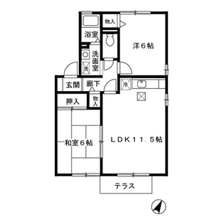 ガーデンコートみずき台 A棟【1階】の間取り
