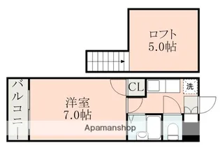 アップルハウス江越【1階】の間取り
